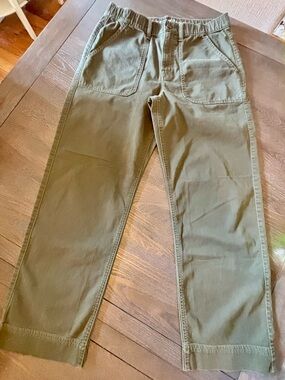 American Eagle Outfitters Olive Utility Chinos with Patch Pockets